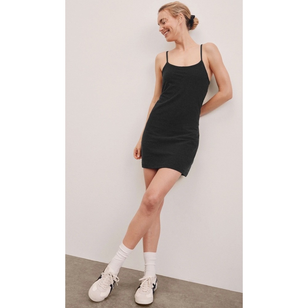 Beyond Yoga Spacedye Essence Dress Darkest Night Built-in Bodysuit Pockets Sz M